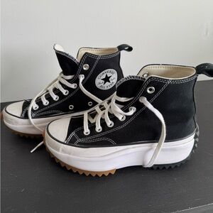 Converse Hike Black and White Ankle Boots with Platform Sole
